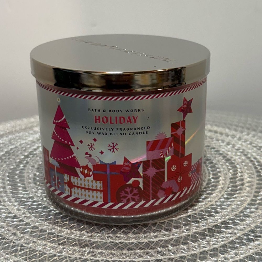 BBW Holiday 3 Wick Scented Candle NWT